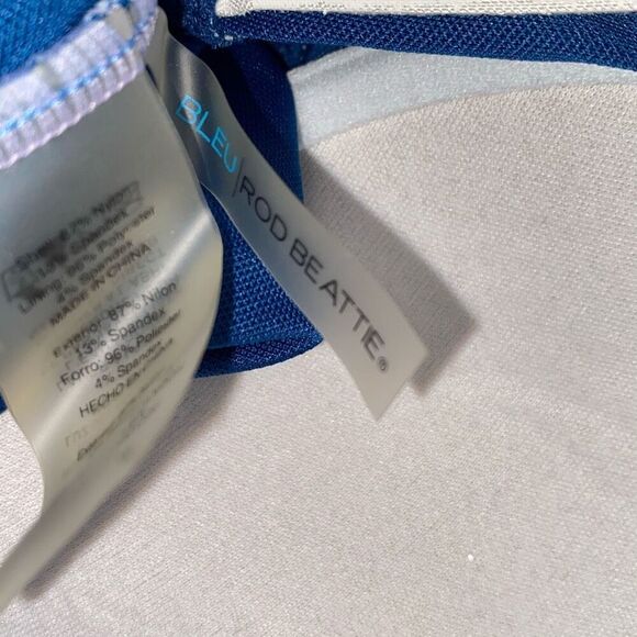 Bleu Rod Beattie 10 Hola Shirred Bandeau Ombre‎ One-Piece Swimsuit Blue - Picture 11 of 12